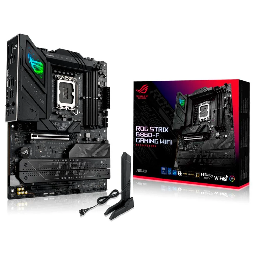 Placa Mãe Asus Prime Rog Strix B860-f Gaming Wifi Ddr5 LGA 1851 Ultra Processors