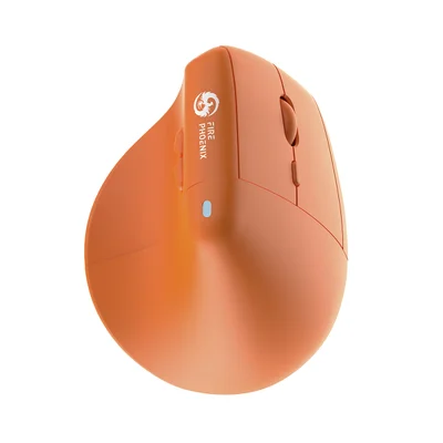 Mouse Bluetooth Sem Fio Wireless Vertical Ergonomico 2.4ghz Recarregavel Fire Phoenix D-m4 Laranja