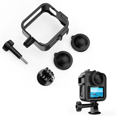 Frame/moldura Com Suporte Pra Flash E Mic Para Gopro Max2