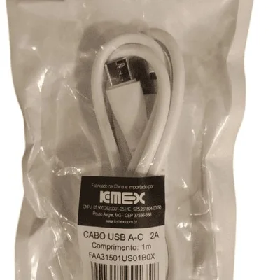 Cabo Usb A-c 2a (tipoc) 1m K-mex Branco
