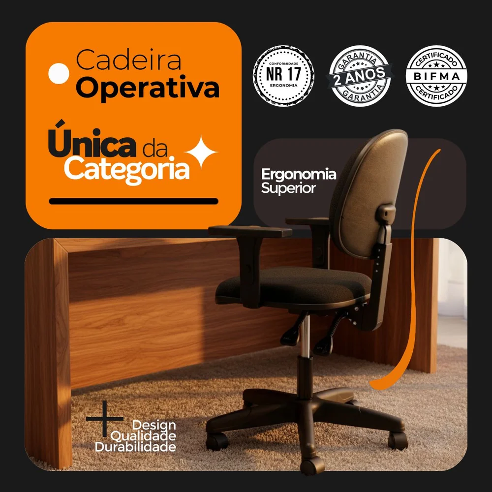 Imagem 5 de 5 do produto Cadeira De Escritório Oficial Oficial Operativa - 1