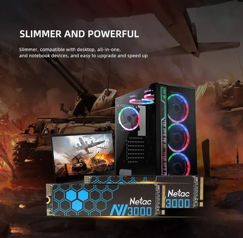 Imagem 4 de 5 do produto SSD Nvme M2 500Gb Netac 2280 pcie3.0x4 disco de estado sólido interno