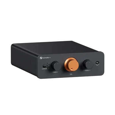 Pre-amplificador Fosi P4 Hi-fi Com 3 Entradas Rca Controle Remoto Potenciometro Motorizado E Ganho Ajustavel