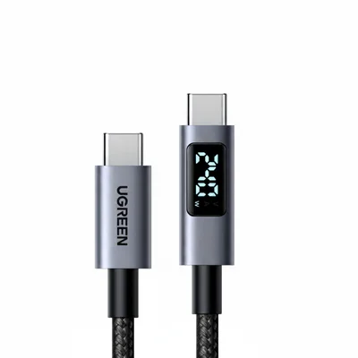 Cabo Ugreen Usbc 240w Pd31 Macbook Iphone Samsung E Xiaomi  Carregamento Ultra Rápido - Preto - 3 Metros
