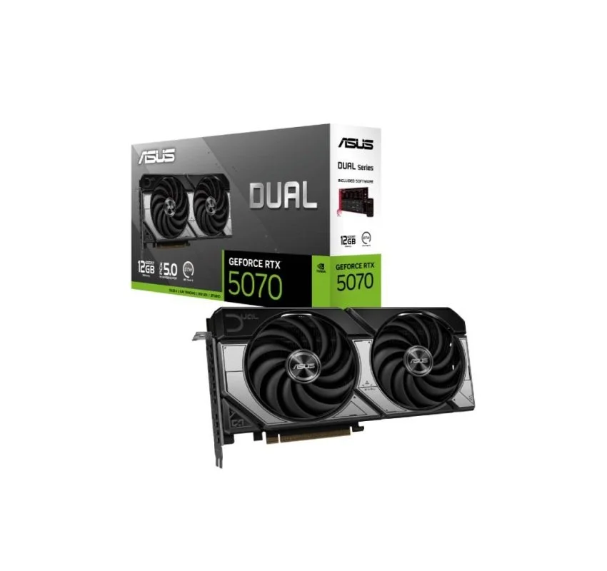 Imagem 3 de 5 do produto Placa De Video Asus Geforce RTX 5070 Dual 2x 12gb - 192 Bits - HDMI/3x Dp - 90yv0m18-m0na00