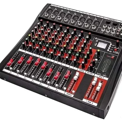 Mesa De Som 8 Canais Com Usb E Bluetooth Le 711