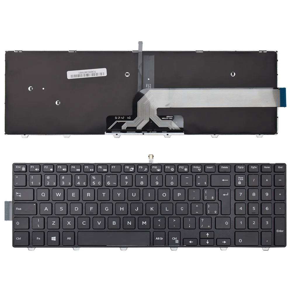 Teclado Para Notebook Dell P51f Com Iluminação Teclado Para Notebook Dell P51f Com Iluminação
