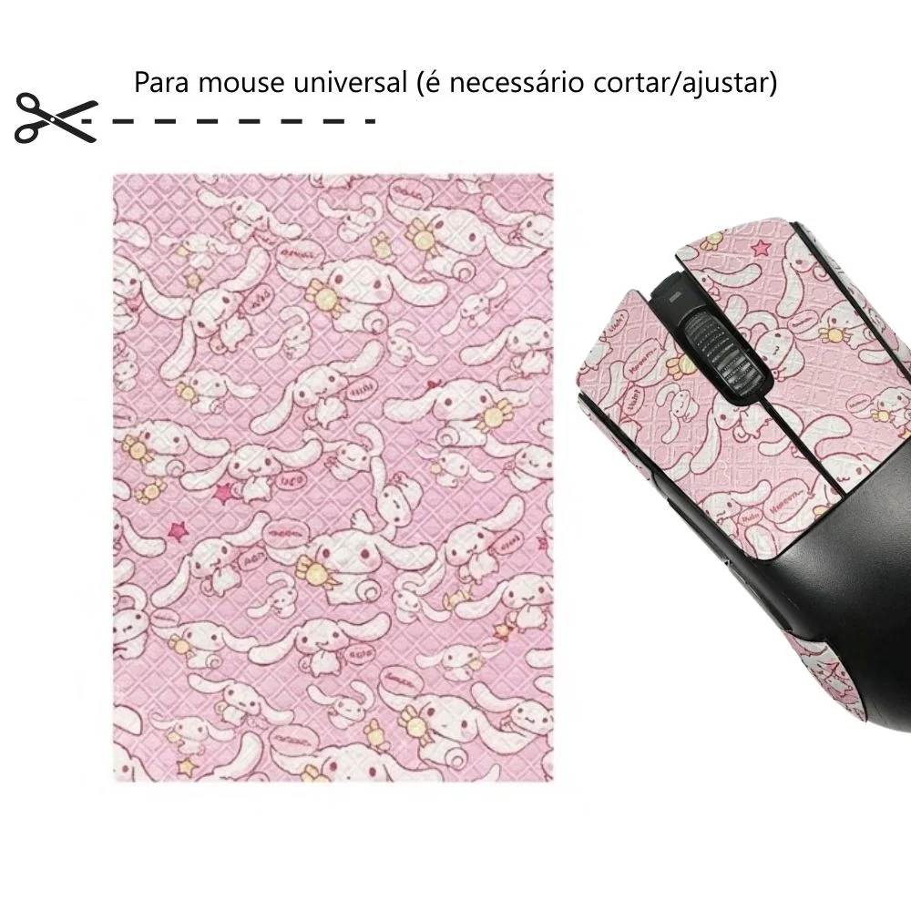 Imagem 3 de 4 do produto Adesivo Grip Universal P/ Mouse Gamer Cinnamoroll Rosa