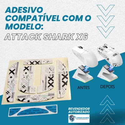 Adesivo Antiderrapante P/ Mouse Attack Shark X6 — foto 4