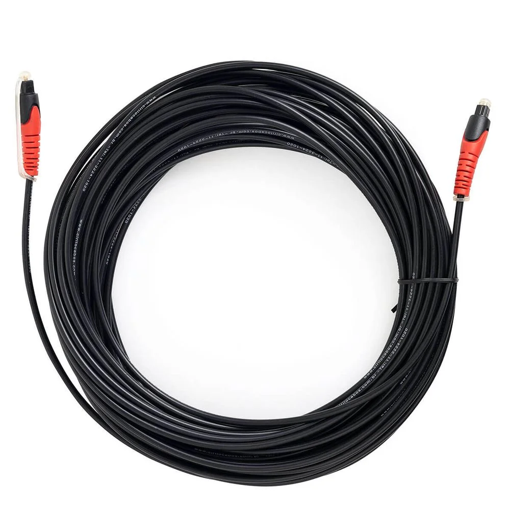 Imagem 2 de 3 do produto Cabo De Áudio Óptico Digital Toslink 15 Mt 15 Mt
