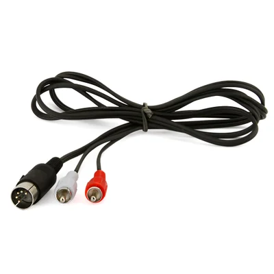 Cabo Din 5 Pinos Para 2 Rca Macho 5 Mt 5 Mt