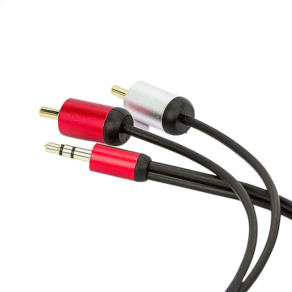 Imagem 3 de 3 do produto Cabo Conector P2 Estéreo Para Rca Profissional 1,5 Metro 1,5 Mt