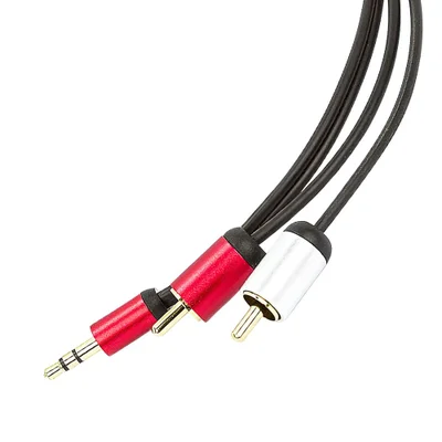 Cabo Conector P2 Estéreo Para Rca Profissional 1 Metro 1 Mt