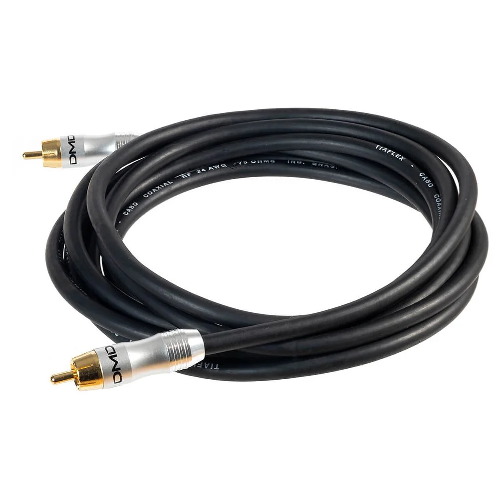 Imagem 2 de 3 do produto Cabo Coaxial Digital (spdif) Cirilo Cabos  Preto 8 Metros Preto 8 Mt