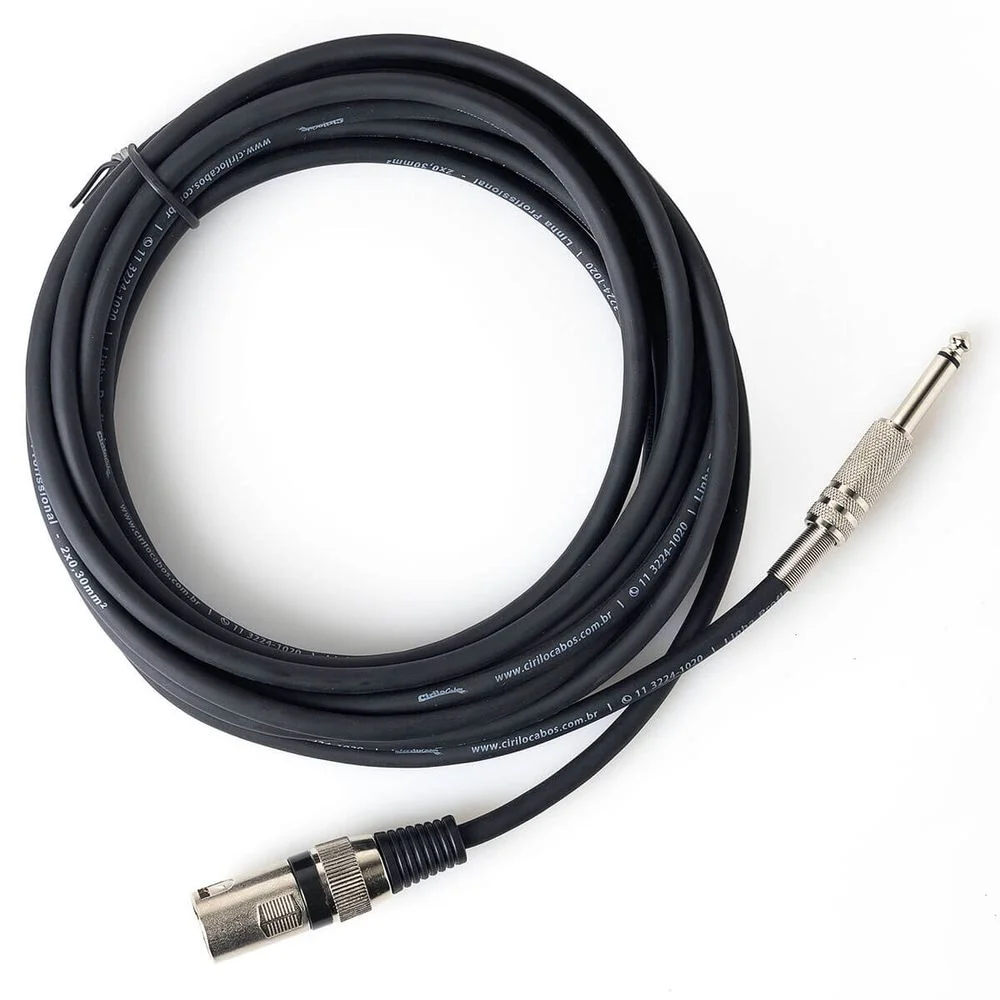 Imagem 2 de 4 do produto Cabo Adaptador P2 Fêmea Para 2 Xlr  Macho 8 Mt Macho 8 Mt