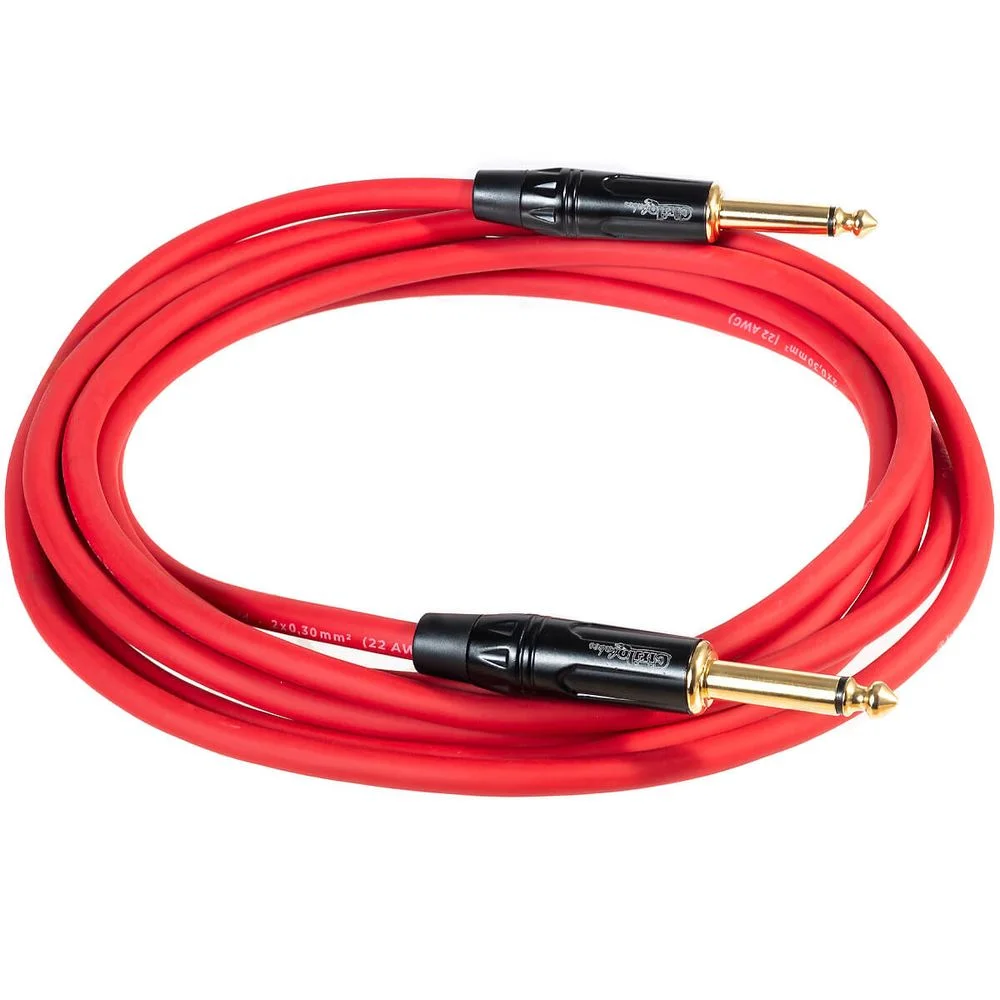Imagem 2 de 3 do produto Cabo P10 Para P10 Mono Profissional Vermelho 5 Metros Vermelho 5 Mt