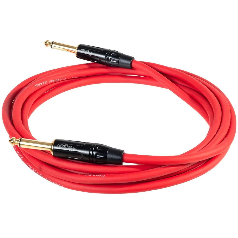 Imagem 3 de 3 do produto Cabo P10 Para P10 Mono Profissional Vermelho 5 Metros Vermelho 5 Mt