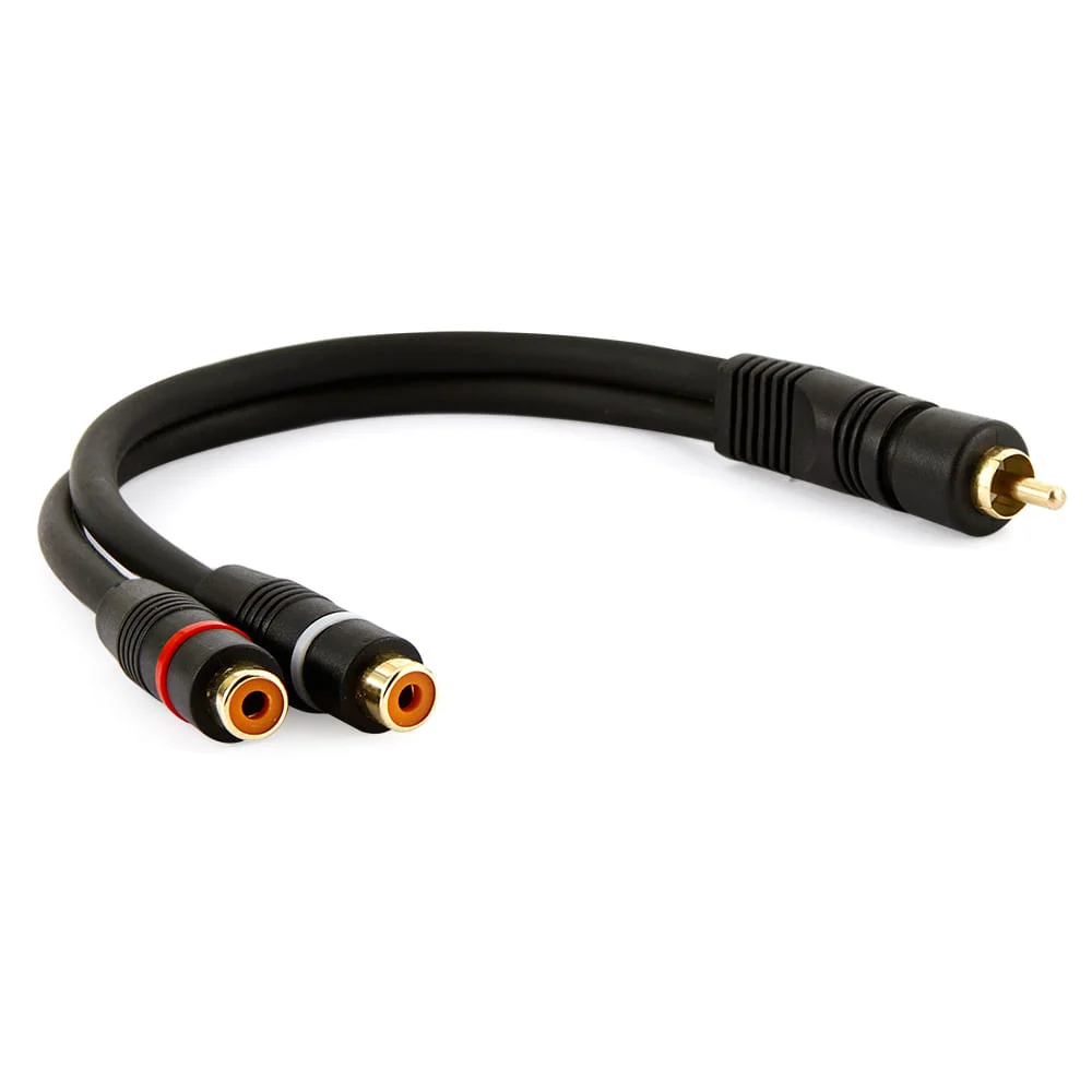 Imagem 2 de 2 do produto Cabo Y - 1 Rca Macho Para 2 Rca Fêmea