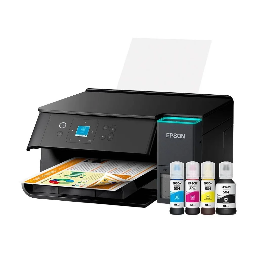 Multifuncional Epson Ecotank L4360 Jato De Tinta Color Wi-fi Bivolt - Preto Multifuncional Epson Ecotank L4360 Jato De Tinta Color Wi-fi Bivolt - Preto
