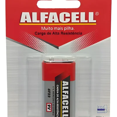 Pilhas Alfacell Carga De Alta Resistência Tamanho:9v