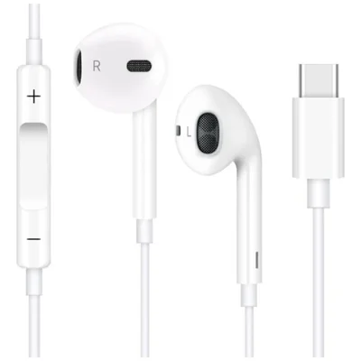 Fones De Ouvido Com Fio Tipo C Intra Auricular Microfone Integrado Compativel Iphone 15 15 Pro 15 Pro Max 16 16 Pro Max Com Fio Fones Estéreo