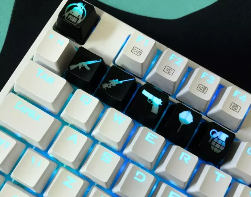 Imagem 3 de 5 do produto Kit Com 6 Keycaps Personalizadas, Pubg