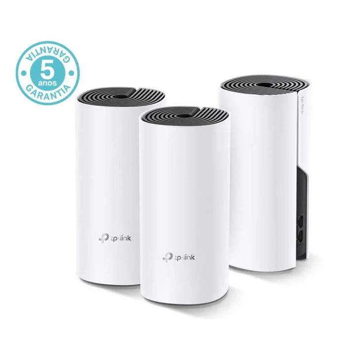 Imagem 5 de 5 do produto Kit C/3 Roteador Tp-link Deco M4 Archer Ac1200 Gigabit Dual Band 2.4/5 Ghz - Deco M4 C/3 Ppb