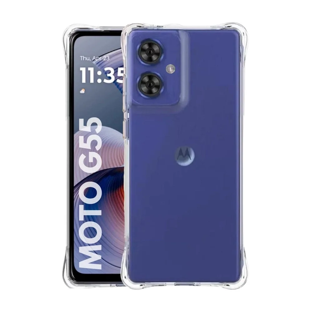 Imagem 4 de 5 do produto Capa Capinha Transparente Anti Shock Para Motorola Moto G55