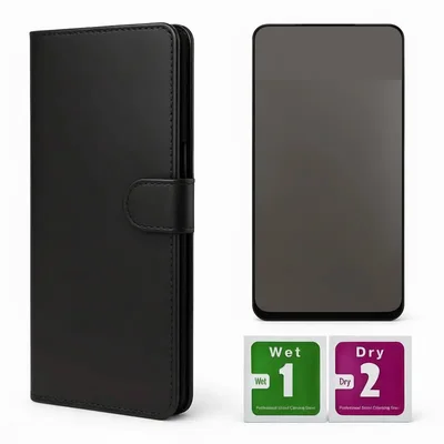Capinha Capa Carteira Flip + Película De Vidro Privacidade Para Moto G56 5g