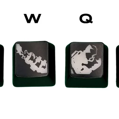 Kit 4 Keycaps Personalizados, League Of Legends, Jinx