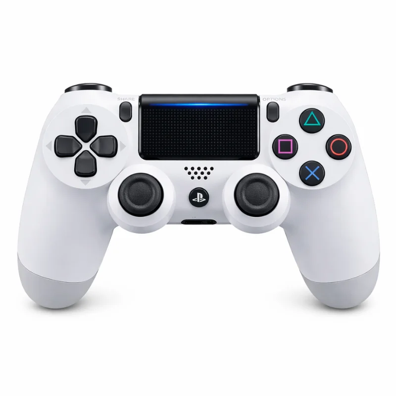 Controle Sem Fio Compatível Com Play4 Ps4 Playstation 4 / Slim / Pro / PC E Smart Tvs Samsung Branco