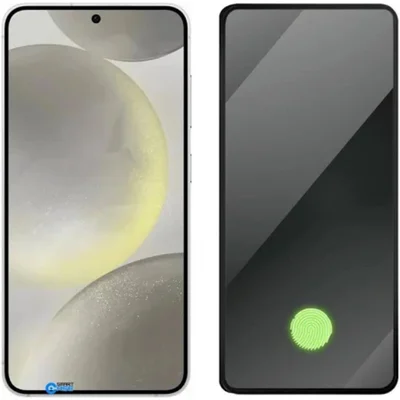 Película De Vidro 3d Privacidade Anti Espião Compatível Com Samsung Galaxy S24 / S25 Full Cover Com Furo Para Digital