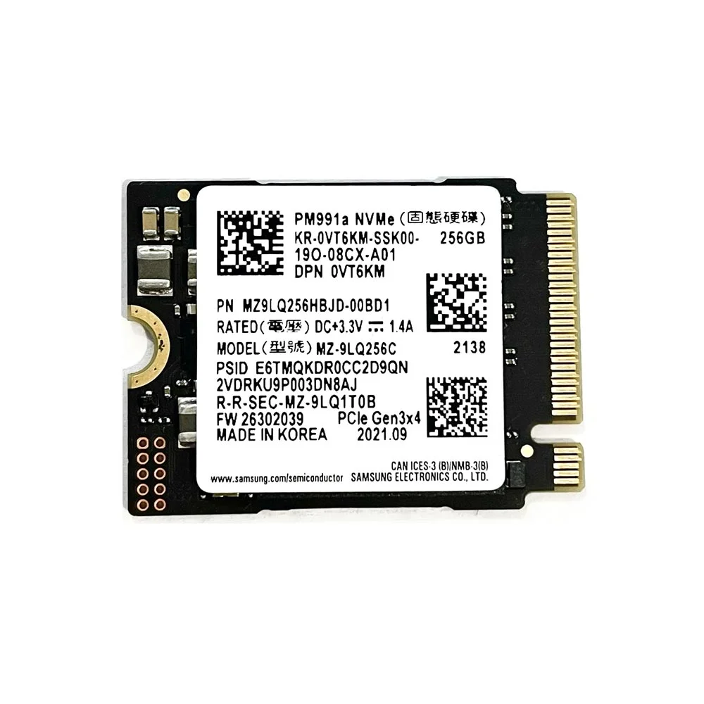 SAMSUNG 256GB内蔵型SSD M.2 2230NVME Produtos com até 15 OFF no PIX KaBuM