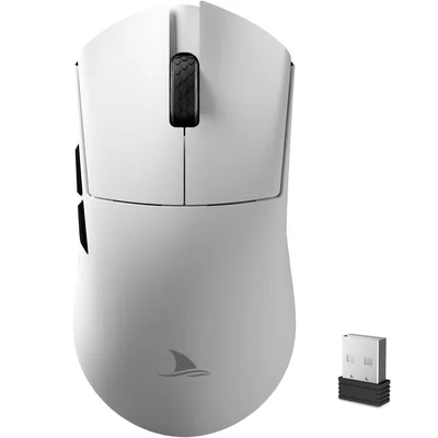 Mouse Gamer Sem Fio Darmoshark M3v2 8000hz, Tri-mode, 26.000 Dpi, Sensor Óptico Paw3395, 58g – Branco