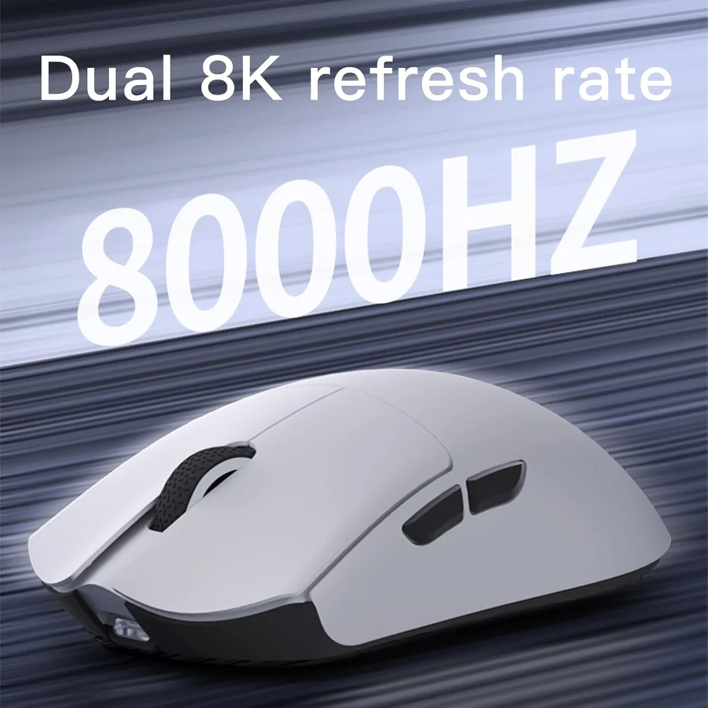 Imagem 4 de 5 do produto Mouse Gamer Sem Fio Darmoshark M3v2 8000hz, Tri-mode, 26.000 Dpi, Sensor Óptico Paw3395, 58g – Branco