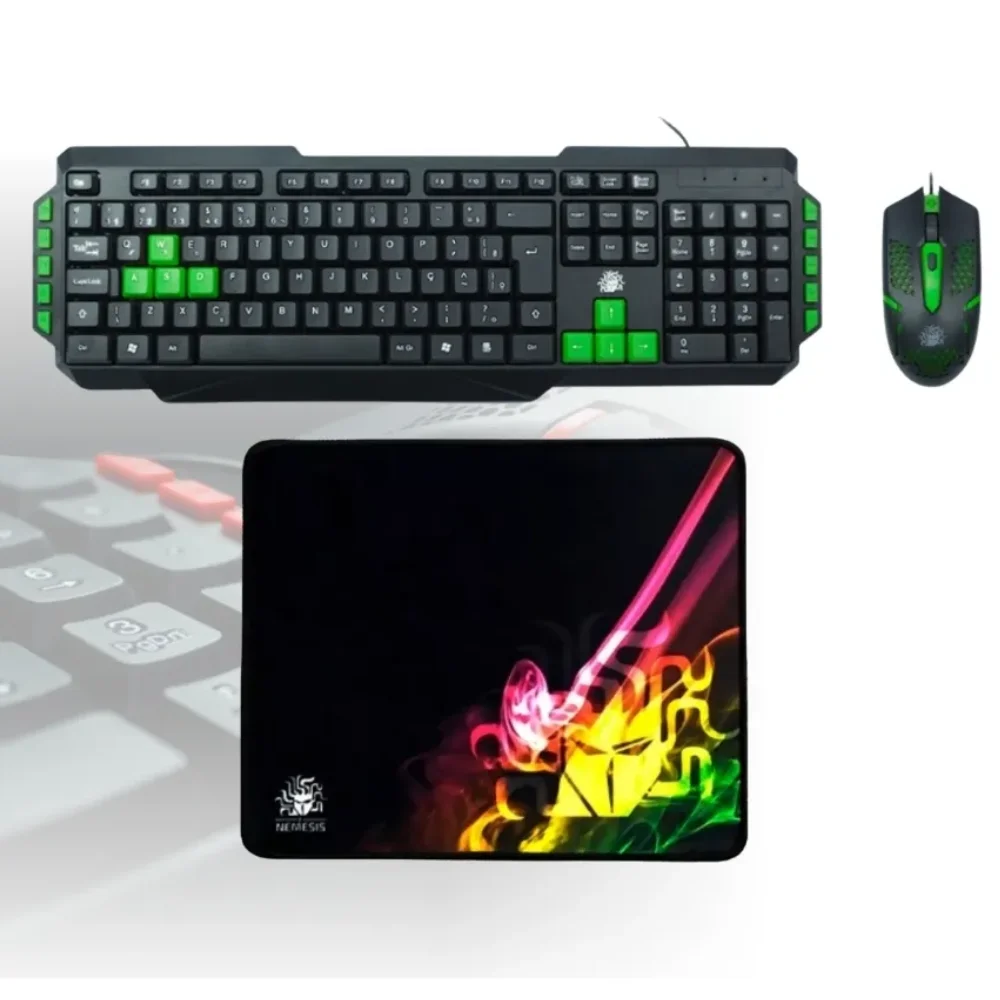 Imagem 3 de 5 do produto Kit Teclado E Mouse C/ Fio Mouse Pad Gamer Kit 5+ Start 2.0