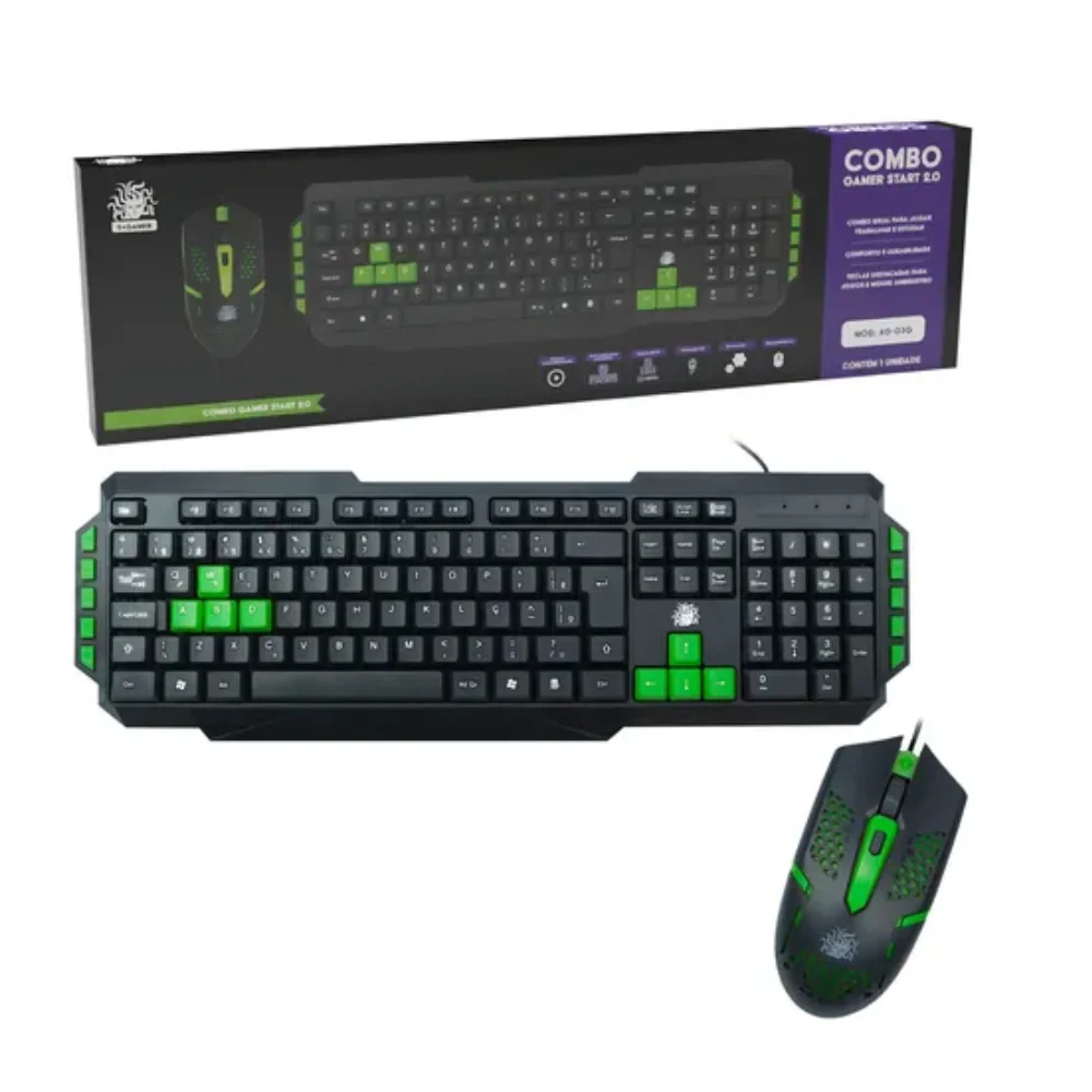 Imagem 5 de 5 do produto Kit Teclado E Mouse C/ Fio Mouse Pad Gamer Kit 5+ Start 2.0