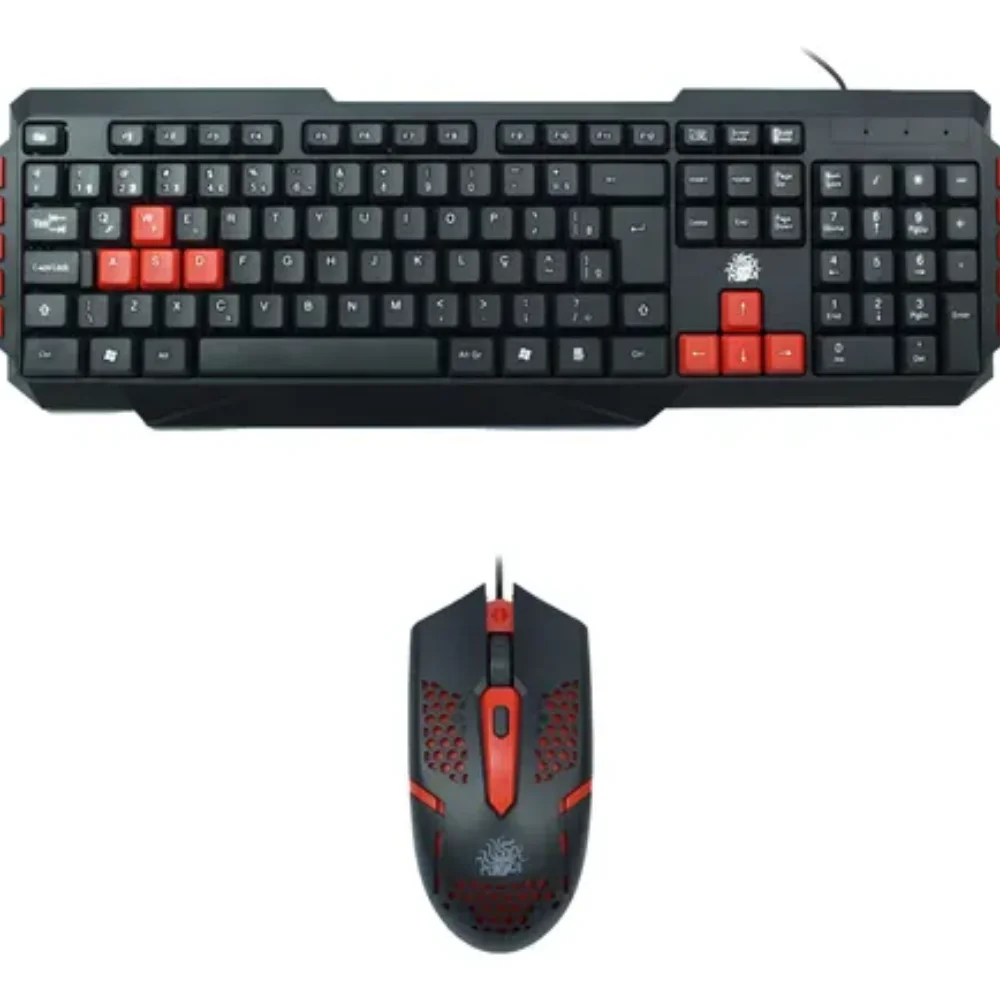 Imagem 2 de 4 do produto Kit Teclado E Mouse C/ Fio Mouse Pad Gamer Kit 5+