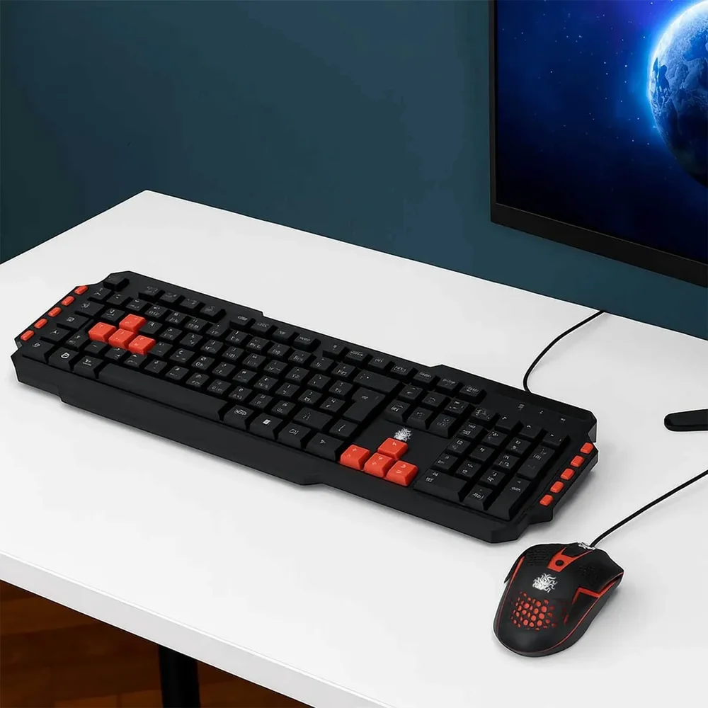Imagem 4 de 4 do produto Kit Teclado E Mouse C/ Fio Mouse Pad Gamer Kit 5+