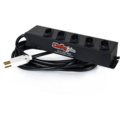 Extensão Com 5 Tomadas Cabo Pp 3x2,50 Mm² 20a 90 Metros 20 A 90 Mt