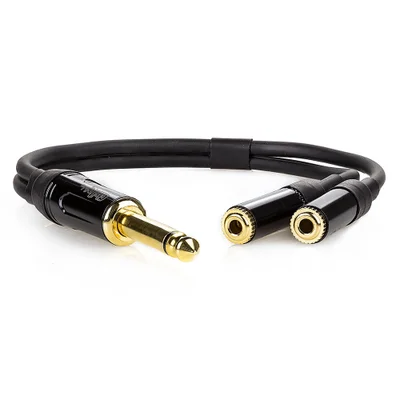Cabo Adaptador P10 Macho Para 2 P2 Fêmea Mono 8 Mt
