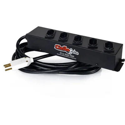 Extensão Com 5 Tomadas Cabo Pp 3x1,50 Mm² 20a 90 Metros 20 A 90 Mt