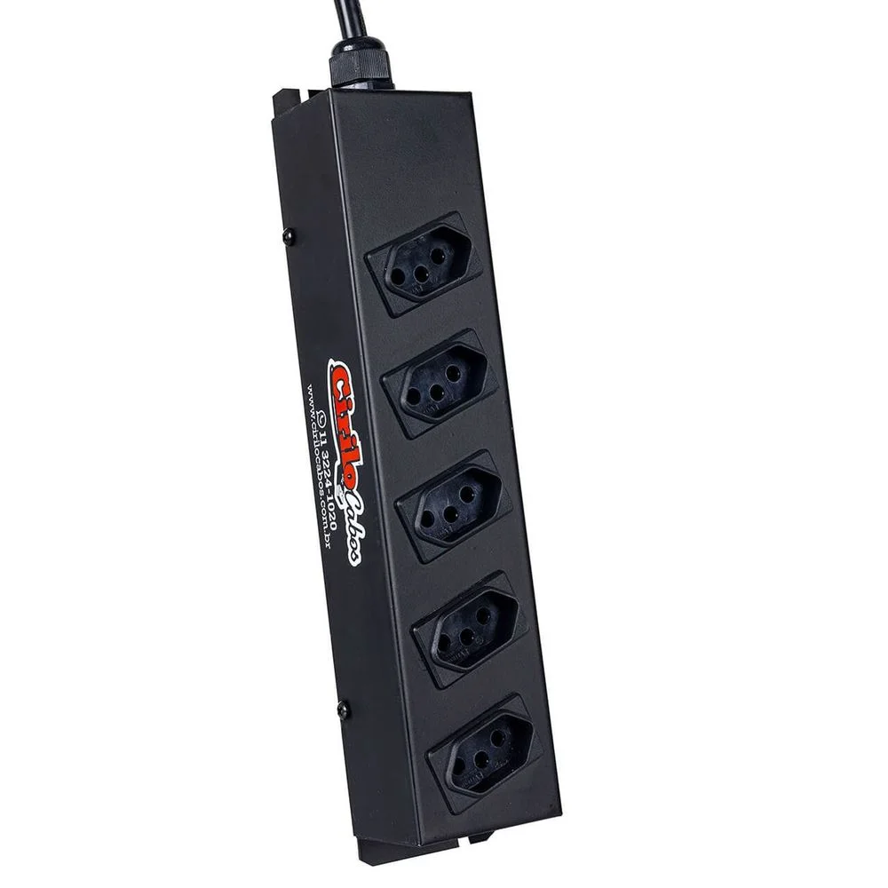 Imagem 2 de 5 do produto Extensão Com 5 Tomadas Cabo Pp 3x1,50 Mm² 20a 90 Metros 20 A 90 Mt