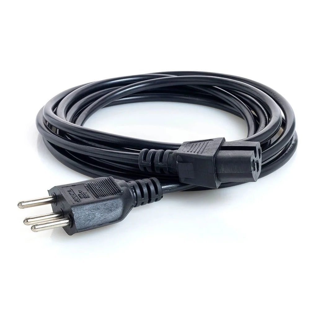 Imagem 2 de 3 do produto Cabo De Força Novo Padrão 10a Tripolar Iec C15 5 Mt 5 Mt