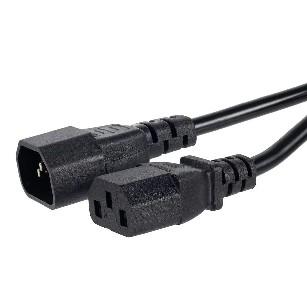Imagem 2 de 5 do produto Extensão Cabo De Força Iec C13 Macho E Iec C14 Fêmea 1,5 Metro 1,5 Mt