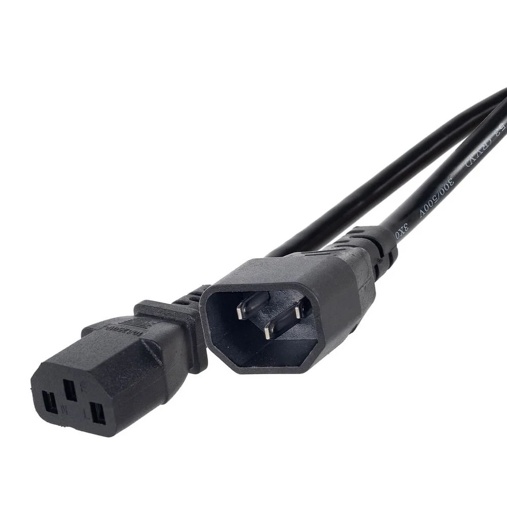 Imagem 3 de 5 do produto Extensão Cabo De Força Iec C13 Macho E Iec C14 Fêmea 1,5 Metro 1,5 Mt