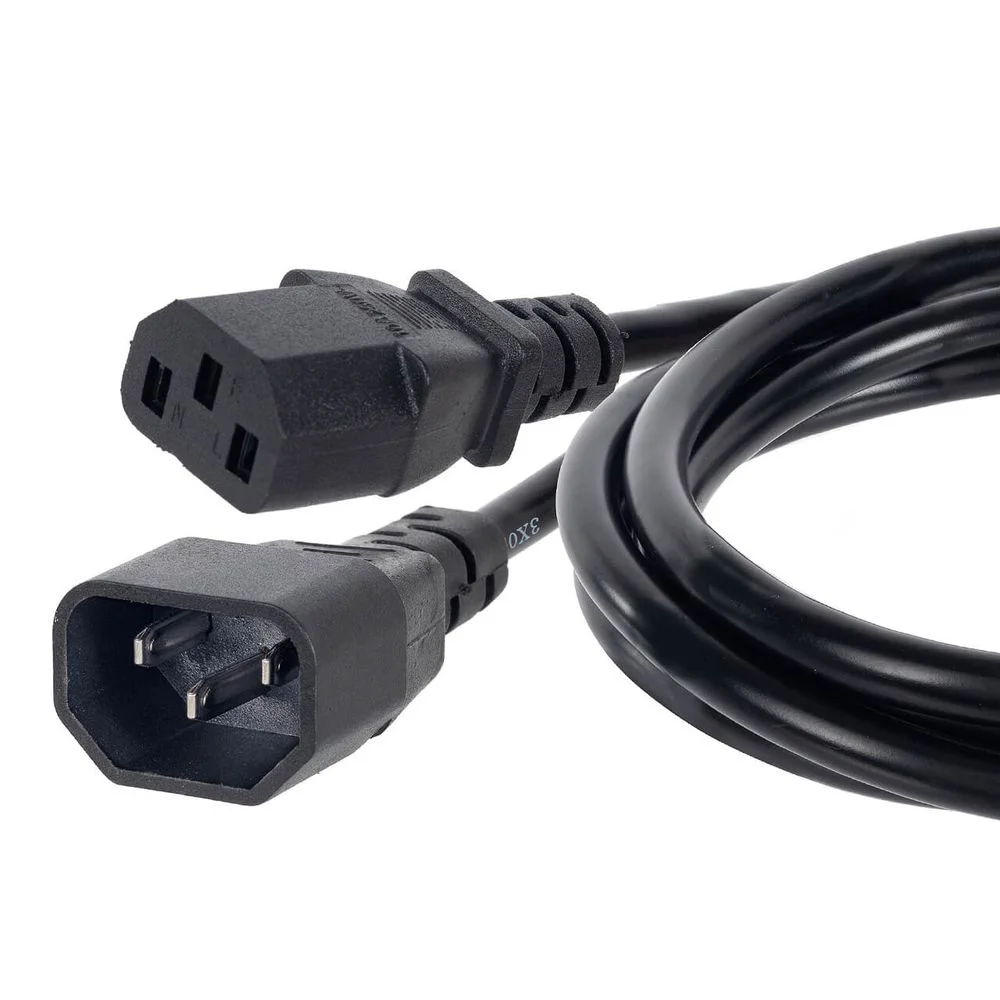 Imagem 5 de 5 do produto Extensão Cabo De Força Iec C13 Macho E Iec C14 Fêmea 1,5 Metro 1,5 Mt