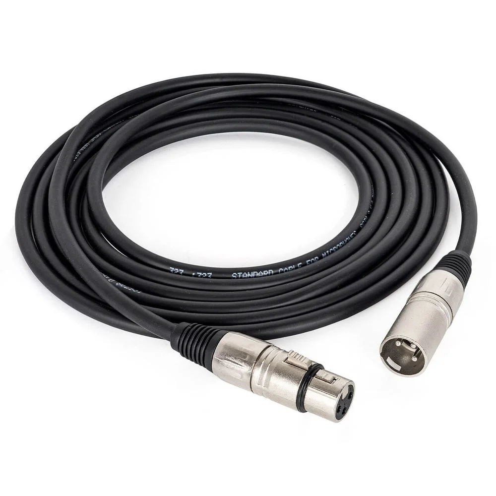 Imagem 4 de 5 do produto Cabo Xlr Macho X Xlr Fêmea Balanceado Profissional 50 Centímetros 50 Cm