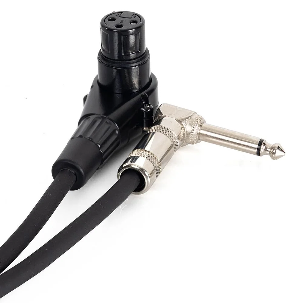 Imagem 4 de 4 do produto Cabo Adaptador Xlr Fêmea 90º Para P10 Macho 90ºmono 8 Metros Mono 8 Mt