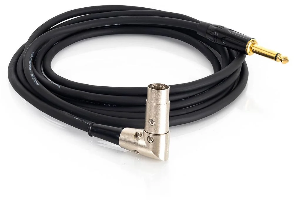 Imagem 2 de 2 do produto Cabo Midi 90 Graus Para P10 Profissional Pontas Metálicas Mono 8 Metros Mono 8 Mt